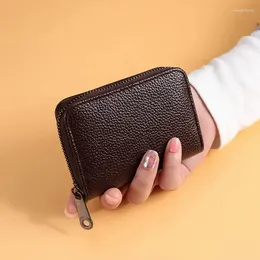 Wallets Card Bag Organ Female Small And Delicate Anti Demagnetization Theft Swipe Cover Male Multi Large Capacity Bank