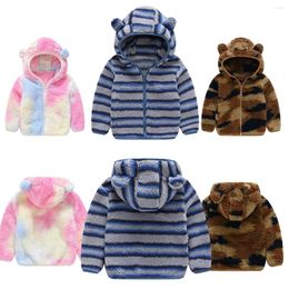 Jackets Winter Kids Jacket Toddler Baby Girl Boy Fleece Hoody Zip Up Teddy Coat Sweatshirt Children Warm Hoodies Outwear