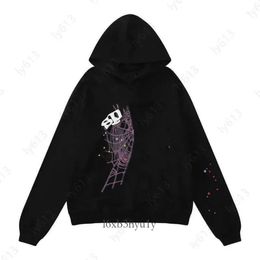 Mens 555 Spider Hoodie Sp5der Hoodie Sweater Fashion Classic Co-Ed Spiders Pattern Long Sleeve Pullover Hooded Sweatshirt Mens Hoodies 8091