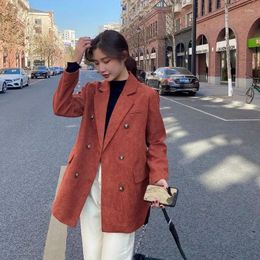 Women's Suits Solid Female Coats And Jackets White Clothing Blazers Loose Outerwear Black Korean Winter Clothes Spring In