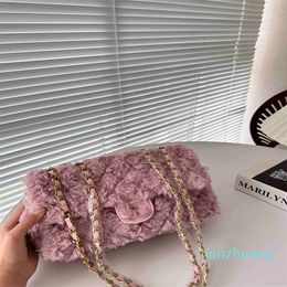 Designer Bag Lamb Hair Women Chain Underarm Bags Designer Shoulder Bag Crossbody Bags Flap Small Square Purse Handbag