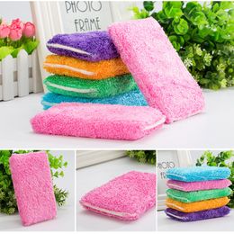 Cleaning Cloths 12pcs ANTIGREASY bamboo Fibre wrap sponge washing dish foam magic multifunction wippingcleaning rags 230421