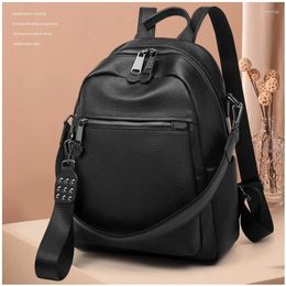 School Bags GPR Casual Backpacks For Women Soft Leather Girl's Bag Luxury Travel Fashion Female Shoulder