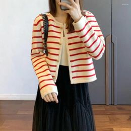 Women's Blouses This Cardigan Is Striped It Will Look Cute And Sweet When You Wear