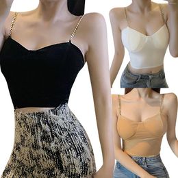 Camisoles & Tanks Beat Selling Womens Clothes Personality Design Short Sexy Crop Top Solid Color Suspender Vest Shirt