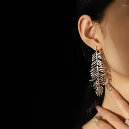 Stud Earrings MEETSOFT Cute Feather For Fashion Women Fine Jewellery Minimalist Accessories Wearable Party Wedding Travel