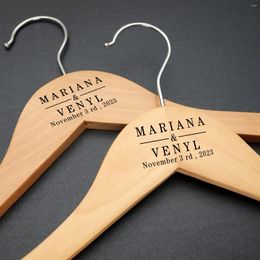 Party Supplies Personalized Wedding Hanger Custom Dress Bridal Engraved Names And Date Shower Gifts