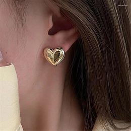 Hoop Earrings JWER Prevent Allergy Heart Shape For Women Trendy Elegant LOVE Ear Buckle Birthday Party Y2K Jewelry