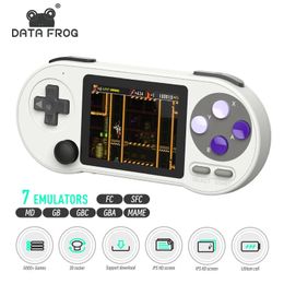 Portable Game Players Data Frog SF2000 3inch screen handheld game console Portable with builtin 6000 games supporting AV output 231121