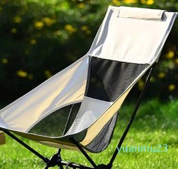 Camp Furniture Outdoor Folding Space Chair Camping Beach Stable High Load Portable Breathable Non Slip Durable Gauze Mesh
