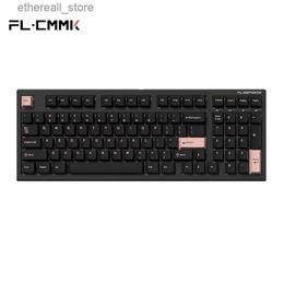 Keyboards FLESPORTS FL980 V2 Mechanical Keyboard 97-Key Wireless 2.4G Bluetooth Three-Mode Fullkey Switchable Axis Game Office Equipment Q231121
