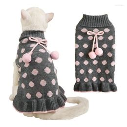 Dog Apparel Cute Sweater Pet Clothes Cat Hoodie Warm Winter Skirt Princess Furball Supplies