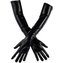 Furniture Accessories Sexy patent leather gloves long Cosplay clothes accessories black tight DS pole dance performance