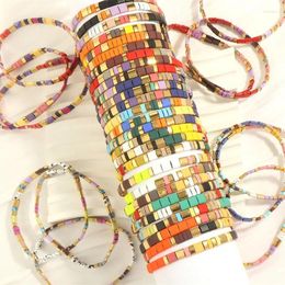 Strand Bohemian Bracelet National Style Simple Personality Light Luxury Multi-layered Tila Beads Braided Beaded Women