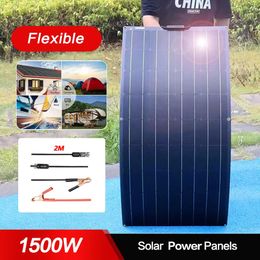 Chargers 1500W3000W Portable Solar Panel High Efficiency Power Bank Flexible 12V18V Charging Outdoor kit For Phone Camping Boat 231120