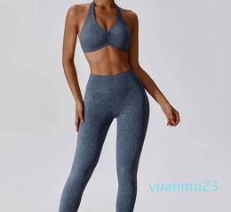 Yoga Outfit Printing Set Seamles's Tracksuit Sportswear Workout Clothes Athletic Wear Gym Legging Fitness Bra Sports Suits