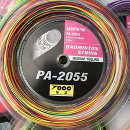 Badminton String TOPO Rainbow Badminton String 0.7MM 200M/Reel 231120