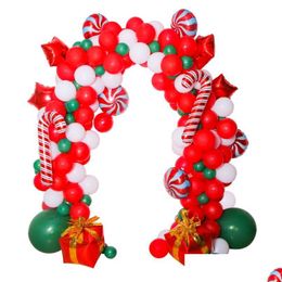 Other Event & Party Supplies Merry Christmas Party Supplies Background Balloons Arch Garland Kit Xmas Decorations New Year Aluminium F Dhf9J