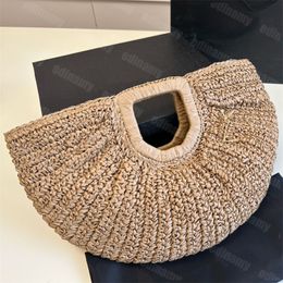 Hot Designer Straw Woven Handbag Summer Fashion Beach Bag Women Tote Clutch Hobo Shoulder Bags 35cm By 32cm Luxury Bag