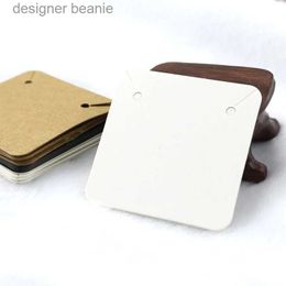 Jewelry Stand 50PCS 5x5cm Blank Kraft Per Jewelry Display Necklace Cards Hang Favor Label Tag For Jewelry Making Diy Accessories WholesaleL231121