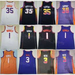 Team Valley Devin Booker Basketball Jerseys 1 Man City Bradley Beal 3 Kevin Durant 35 Earned All Stitching Black White Purple Orange Blue Colour Pure Cotton High/Good