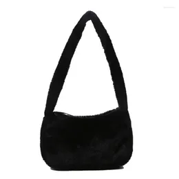 Evening Bags Women Small Plush Mobile Phone Bag Girl Fur Shoulder