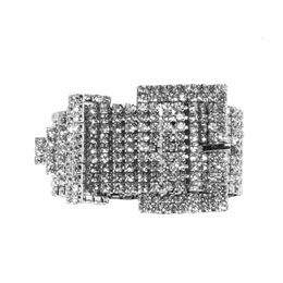 Fashion Rhinestone Belt Buckle Bracelet Multi row Hip Hop Full Diamond Bracelet Women's Hot Selling Handpiece Bracelet