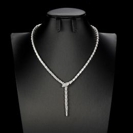 5A Top Designer Naszyjnik węża dla kobiet w kształcie węża pełny diamentowy łańcuch naszyjnika damski