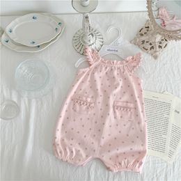 Rompers Jumpsuit for Baby Girls Clothes 0 To 12 Months Sleeveless Toddler Summer Outfit born Pography Girl Romper 230421