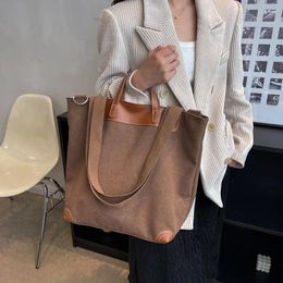 Evening Bags Retro Japanese Canvas Carrying Bag Women's Handbag 2023 High Capacity Casual Shoulder Commuter Underarm Tote