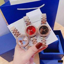 Wristwatches Swars High Quality Original Austria Sparkling Women Imported Quartz Movement Luxury Watch Gift