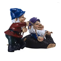 Garden Decorations Climbing Gnomes For Tree Outdoor Decor Stump Cute Funny On Branche