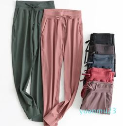 Yoga Outfit Custom Stretch Fabric Workout Sport Joggers Pant Waist Drawstring Fitness Running Sweatpants with Two Side Pockets