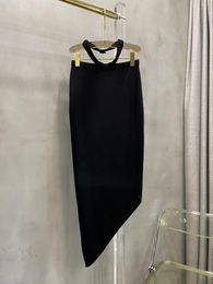 Skirts Woven Hanging Waist Knitted Half Skirt Black Pure Desire Brush Method