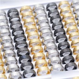 Couple Rings Wholesale 30Pcs Band Stainless Steel Trendy Women Men Classic Fashion Jewellery Friends Lovers Accessorie Dhgarden Dhog2