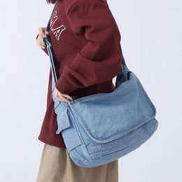 Evening Bags Women Shoulder Crossbody Bag Large Denim Canvas Messenger For Girl 2023 College Student Book Female Handbag Satchels