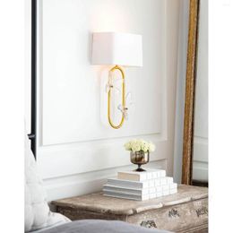 Wall Lamp Resting Butterfly Crystal Clear Smart Classical Light Luxury Golden