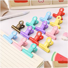 Bag Clips Metal Colour Binder Black Paper Clip Office 30 Mm School Supplies Stationery Binding Files Documents Lx4635 Drop Delivery H Dh4Jz