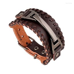 Charm Bracelets Creative Design Punk Men's Leather Decorations Woven Bracelet Accessory Party Gift Charms