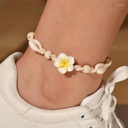 Anklets YADA Handmade Adjustable Flower For Women Bohe Foot Ankle Barefoot Sandals Weave Shells Bracelet Female AT200025