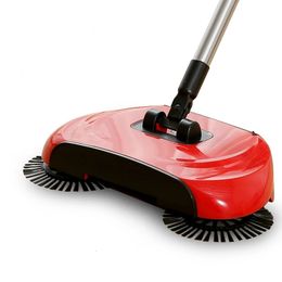 Hand Push Sweepers Stainless Steel Sweeping Machine Type Magic Broom Dustpan le Household Cleaning Package Sweepe Mop 230421