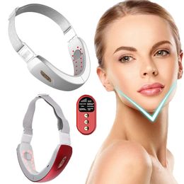 Face Care Devices EMS Microcurrent V Face Lifting Machine Slimming Vibration Massager Skin Tightening Device LED Double Chin Jaw Lift Belt 231120