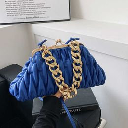 Evening Bags Brand Designer Clip Crossbody Bags For Women Party Evening Dress Clutches With Thick Chain Ladies Messenger Bag Female Handbag J230420