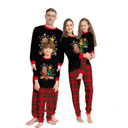 Family Matching Outfits Merry Christmas Set Family Pyjamas Matching Outfits Adult Kids Baby Year's Clothes Cartoon Print Nightwear Xmas Home Look 231121