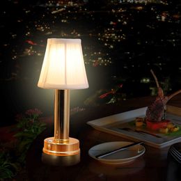 s Retro Bar Table LED Touch Dimming Desk Lamp USB Rechargeable Wireless Night Light for Xmas Restaurant Coffee Bedroom Decor AA230421