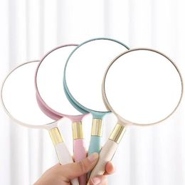 Compact Mirrors GU285 Hand Makeup Mirror Plastic Vintage Hand Mirrors Makeup Vanity Mirror Round Hand Hold Cosmetic Mirror With Handle For Gifts 231120