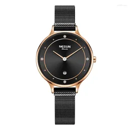 Wristwatches Nesun Official Women Casual Japan Miyota Quartz Rhinstone Simplicity Dress Girls Calendar Watch Relogio Feminino