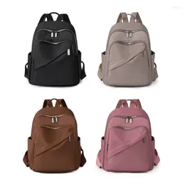 School Bags Fashion Korean Style Backpack Women Solid Colour Waterproof Bookbag Lady Girl Student Daily Casual Outdoor Travel Rucksack