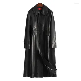 Women's Leather Autumn Fashion Sheepskin Jacket Long Casual Coat Ladies' Top