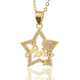 Pendant Necklaces 2023 Fashion Mother's Day Women's Holiday Gift Pentagram Star MAMA Necklace Jewellery